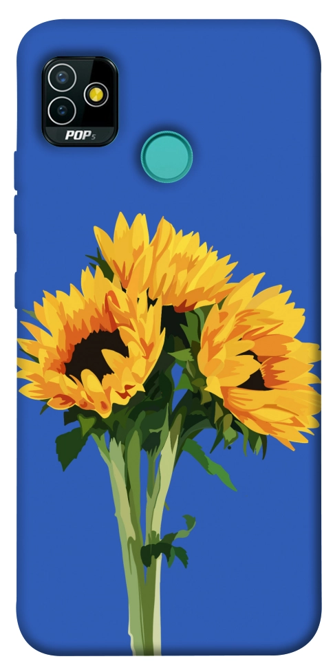 Чохол Bouquet of sunflowers для TECNO Pop 5