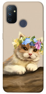 Чохол Cat in flowers для OnePlus Nord N100