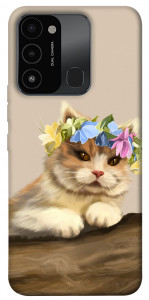 Чехол Cat in flowers для TECNO Spark 8C