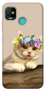 Чехол Cat in flowers для TECNO Pop 5