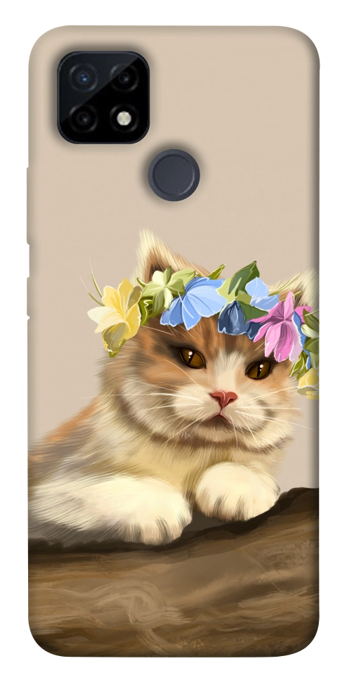 Чохол Cat in flowers для Realme C21Y