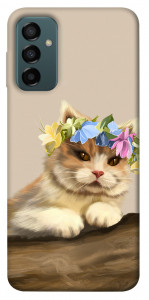 Чохол Cat in flowers для Galaxy M23 5G