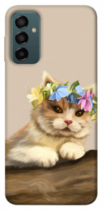 Чохол Cat in flowers для Galaxy M13 4G