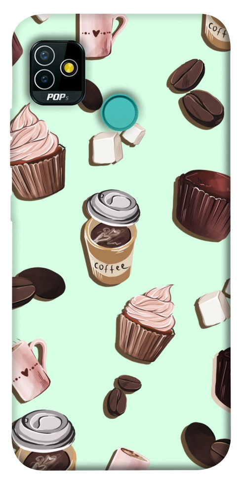 Чохол Coffee and sweets для TECNO Pop 5