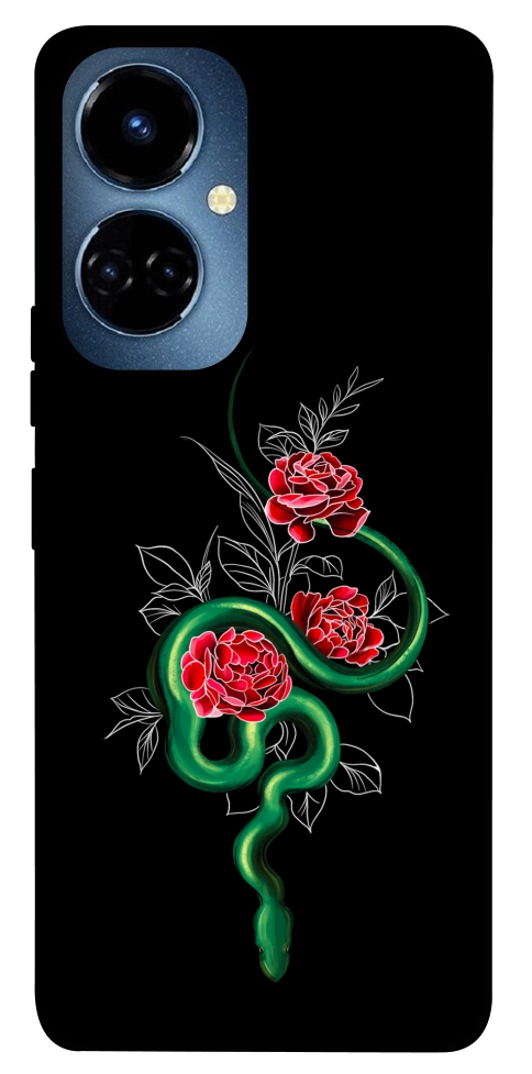 Чехол Snake in flowers для TECNO Camon 19 (CI6n)