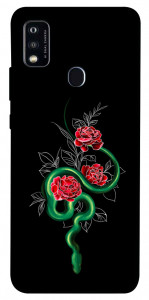 Чохол Snake in flowers для ZTE Blade A51