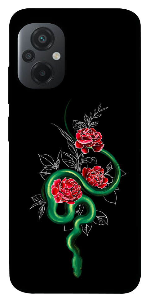 Чохол Snake in flowers для Xiaomi Poco M5