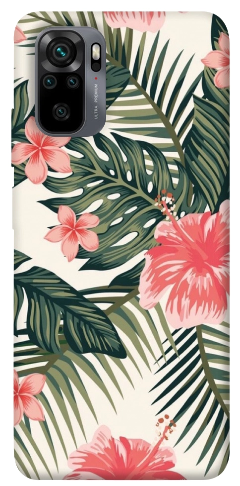 Чехол Tropic flowers для Xiaomi Redmi Note 10