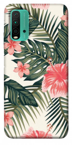 Чохол Tropic flowers для Xiaomi Redmi Note 9 4G