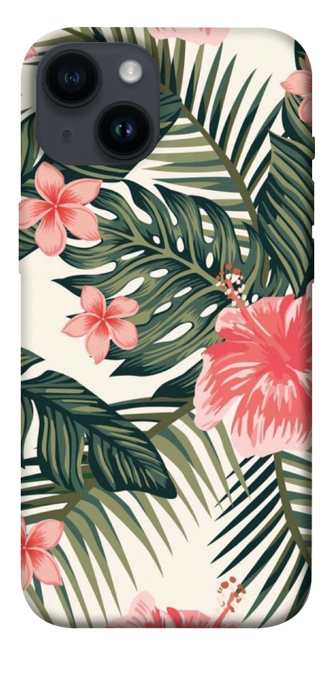 Чохол Tropic flowers для iPhone 14