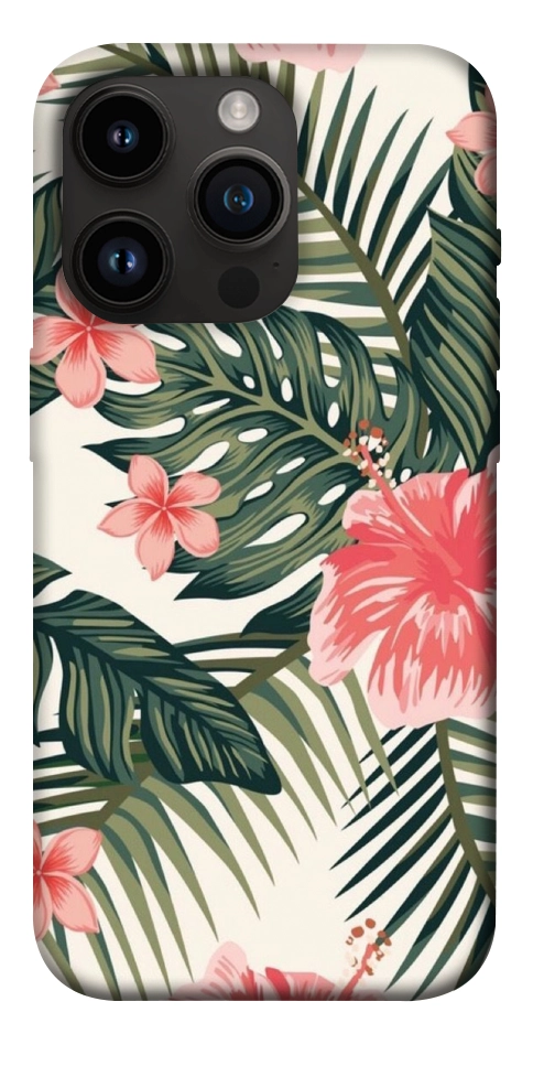 Чехол Tropic flowers для iPhone 14 Pro