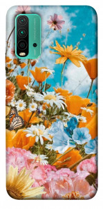 Чехол Летние цветы для Xiaomi Redmi Note 9 4G
