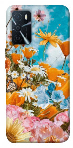 Чехол Летние цветы для Oppo A16 4G