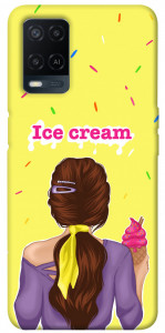 Чехол Ice cream girl для Oppo A54 4G