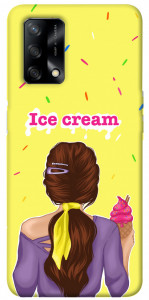 Чехол Ice cream girl для Oppo A74 4G
