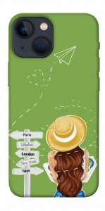 Чохол Travel girl для iPhone 13 mini