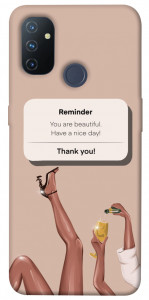 Чехол Beautiful reminder для OnePlus Nord N100