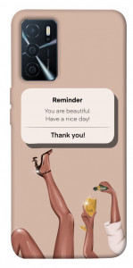Чехол Beautiful reminder для Oppo A16 4G