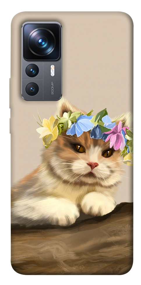 Чехол Cat in flowers для Xiaomi 12T