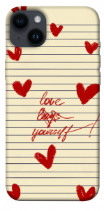 Чохол Love yourself для iPhone 14 Plus