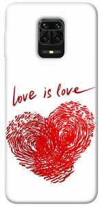 Чехол Love is love для Xiaomi Redmi Note 9 Pro