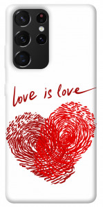 Чехол Love is love для Galaxy S21 Ultra