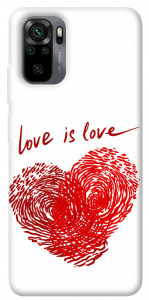 Чехол Love is love для Xiaomi Redmi Note 10