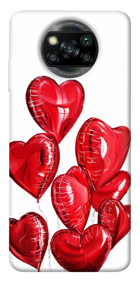 Чохол Heart balloons для Xiaomi Poco X3 NFC