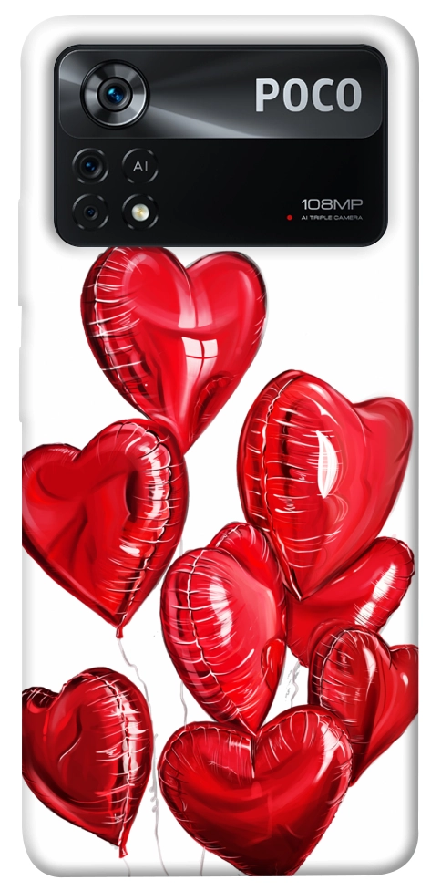 Чохол Heart balloons для Xiaomi Poco X4 Pro