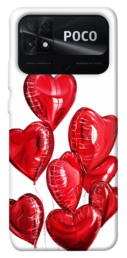 Чехол Heart balloons для Xiaomi Poco C40