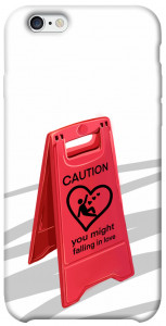 Чехол Caution falling in love для iPhone 6 (4.7'')