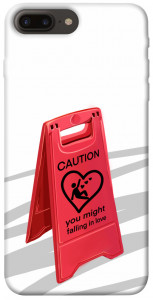 Чохол Caution falling in love для iPhone 7 plus (5.5'')