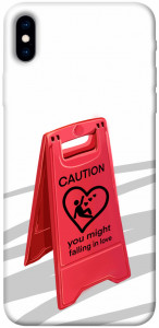 Чехол Caution falling in love для iPhone XS Max