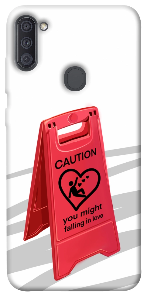 Чохол Caution falling in love для Galaxy A11 (2020)