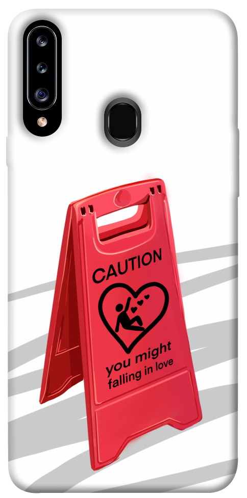 Чохол Caution falling in love для Galaxy A20s (2019)