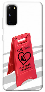 Чехол Caution falling in love для Galaxy S20 (2020)