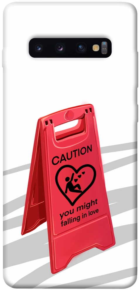 Чохол Caution falling in love для Galaxy S10 Plus (2019)