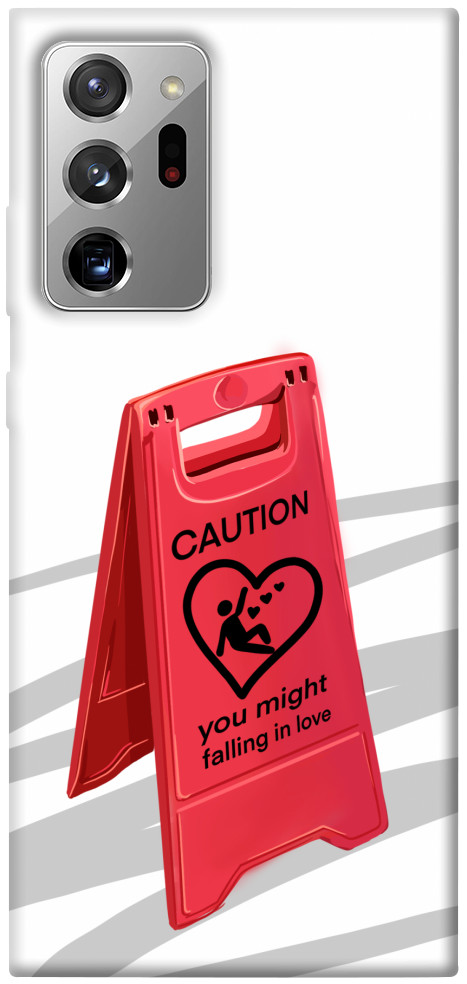 Чохол Caution falling in love для Galaxy Note 20 Ultra