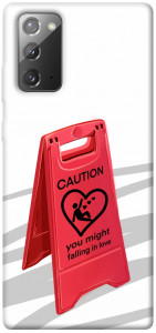 Чохол Caution falling in love для Galaxy Note 20