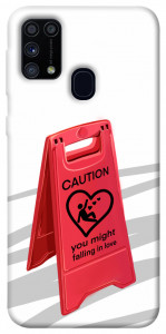 Чохол Caution falling in love для Galaxy M31 (2020)