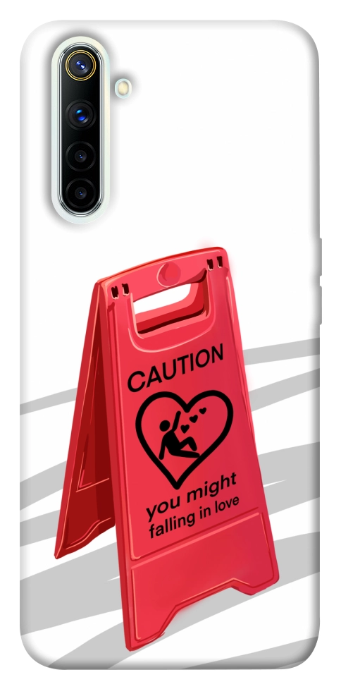 Чохол Caution falling in love для Realme 6