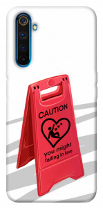 Чехол Caution falling in love для Realme 6 Pro