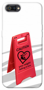 Чехол Caution falling in love для Realme C2