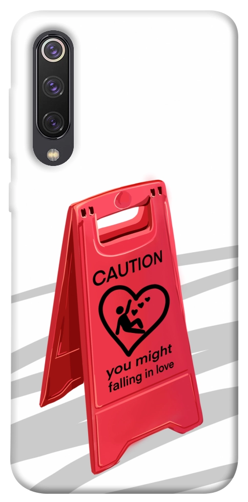 Чехол Caution falling in love для Xiaomi Mi 9 SE