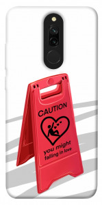 Чехол Caution falling in love для Xiaomi Redmi 8