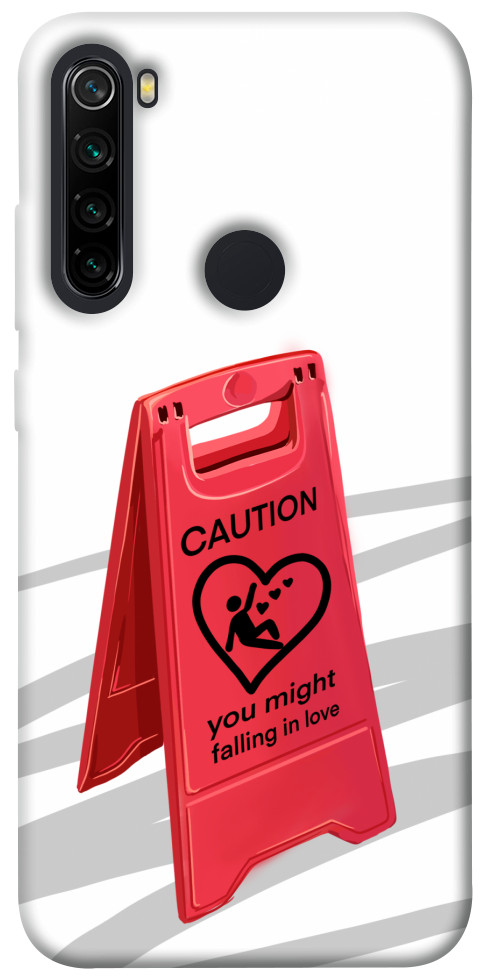 Чохол Caution falling in love для Xiaomi Redmi Note 8