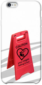 Чохол Caution falling in love для iPhone 6s plus (5.5'')