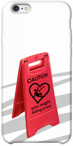 Чехол Caution falling in love для iPhone 6S Plus