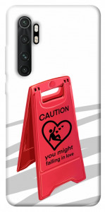 Чехол Caution falling in love для Xiaomi Mi Note 10 Lite