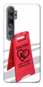 Чехол Caution falling in love для Xiaomi Mi Note 10